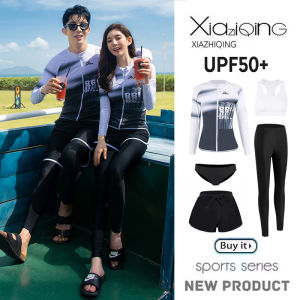 Couples New Wetsuit Long Sleeve Long Pants Sun Protection Quick Dry Jellyfish Suit Surfing Snorkeling Swimming Suit Set