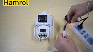 Hamrol Dual Lens 5G&2.4G HZ 10MP PTZ WiFi IP Camera Two Way Audio Outdoor Wireless CCTV O-KAM APP