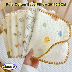 หมอนแบนสำหรับเด็กทารกทำจากผ้าฝ้าย100% เบาะนอนสำหรับการป้องกันทารกแรกเกิดผ้าเช็ดตัวหมอนนมกันถุยน้ำลาย