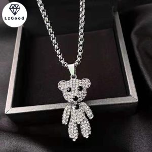 [Giảm Giá Hấp Dẫn + Phong Cách Mới]vòng Cổ Thương Hiệu Loco Hình Gấu Khoan Đầy Đủ Dễ Thương Vòng Cổ Mặt Dây Chuyền Áo Len Dài Cá Tính Phong Cách Hip Hop Bundy Vòng Cổ Nữ Cửa Hàng