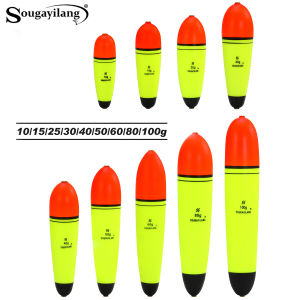 Sougayilang EVA Solid Foam Fish Float Copper Ring Guard Wire Light Weight High Elasticity and Sensitivity Fishing Precision Buoy