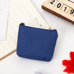 Custom Printed Canvas Coin Pouch Simple Logo Ad Gift