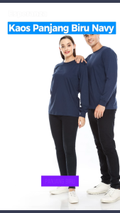 Esperanza Kaos Polos Lengan Panjang Combed 30s TPJ Biru Navy Wanita Pria Dewasa