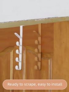 Heavy Duty Wall Hook Door Hooks Clothes Hangers Hanging Bedroom Door Top Clothes Shelf Wall Coat Hook Door Coat Hook Punch-free