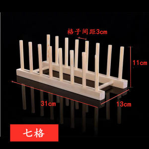 Solid Wood Bowl Rack Dish Holder Book Stand Spool Record Color Card Handle Multi Purpose Storage Organizer Home Utility