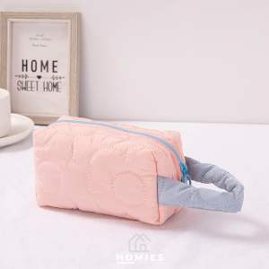 KOTAK PENSIL SLETING MOTIF BUNGA FLOWER HANDLE PASTEL / KOREAN CUTE PILLOW MAKEUP POUCH / POUCH MAKEUP AESTHETIC / TAS AKSESORIS WANITA LUCU IMPORT / ZIPPER / FLOWERS