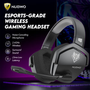 NUBWO G06 Wireless Headsets Gamer 2.4GHz Bluetooth 5.3 Gaming Headphones with Dual Microphone for PS5 PS4 PC Mobile Switch
