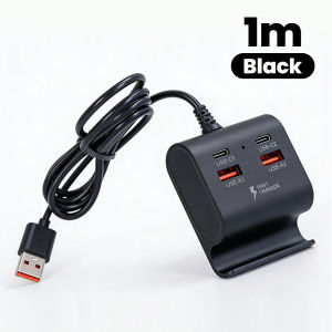 Eloguh 4 Ports 2 USB Charger 2 PD Type C Fast Charging USB Phone Charger Adapter For iPhone Samsung Xiaomi Huawei