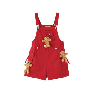New Summer Design 3D Bear Bib Pants for Kids