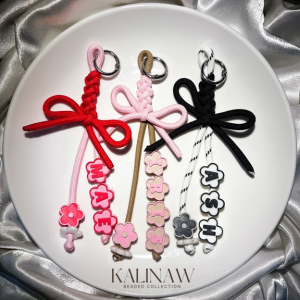 KALINAW Custom Name Flower Letters Ribbon Paracord Keychain/ Giveaways I Premium 3D Printed PLA