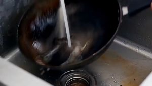 Wok Brush Stainless Steel Frying Pot Pan Brush Kitchen Cleaning Decontamination Tool