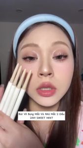 Bút Kẻ Bọng Mắt Sweet Mint 2 Đầu Có Nhũ Highlight Bắt Sáng Bút Nhũ Mắt 2 Trong 1 Nét Mảnh Mỏng Nhẹ Tự Nhiên Dễ Sử Dụng TIDO TIDO