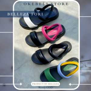 Sepatu Sandal Wanita Sendal Wedges Model Dua Tali Strap Belakang Hak Tinggi - BELLEZA FORI
