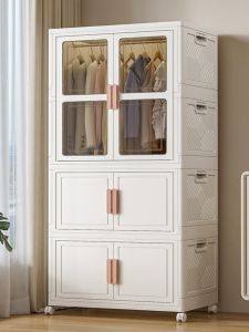 75cm Foldable Children Wardrobe Storage Cabinet Adult Simple Wardrobe Baby Locker Home Kitchen Storage Rack