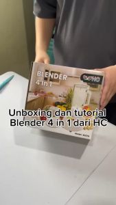 HC / OMICKO Blender Plastik / Kaca Pisau Stainless 1 / 1.5 Liter 4in1 (190 Watt)