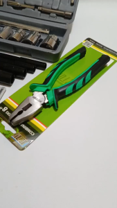 PAKET LENGKAP Kunci Shock Set 27 Pcs + Kunci T Tekiro 4 Pcs 8 10 12 14 mm + Kunci L Kombinasi Soligen + Tang Kombinasi 8 Inch Victory + Obeng Bolak Balik Amerika + Kunci Ring Pas Set 11 Pcs