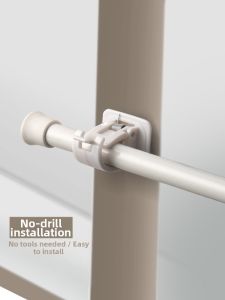 MRUN | Adjustable No-Drill Thin Curtain Rod