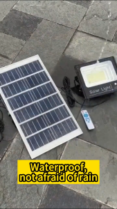 solar flood light outdoor waterproof IP68 original 606LED 680000mAh with solar panel garden lamp room night light bulb for courtyard automatic with remote control christmas decorations 2026 As low as 149 pesos