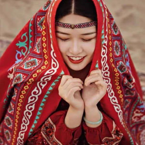 Chụp Ảnh Sa Mạc Lụa Khăn Quàng Cổ Nữ Khăn Đi Biển Mùa Hè Chống Nắng Khăn Choàng Thẻ Trà Du Lịch Hồ Muối Tân Cương Tây Tạng Quần Áo Phụ Kiện
