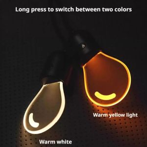 Retro Small Bulb LED Car Hanging Ornament Interior Ambient Lighting 4 Light Modes For Long Trips Daily Use Auto Decor Accessory