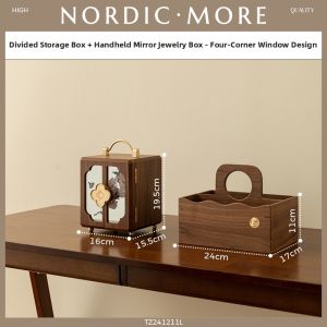 NORDIC MORE | Elegant Wood Cosmetics Organizer