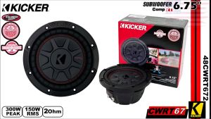 ของแท้!! ลำโพงซับวูฟเฟอร์ติดรถยนต์ 6.75”นิ้วลำโพงเบส Subwoofer ยี่ห้อ KICKER รุ่น CWRT67 CompRT67 2Ohm (48CWRT672) โครงปั้มหนาสีดำ เบสหนัก เหล็กปั้ม วอยซ์คู่ Sub Woofer ซับวูฟเฟอร์ ขนาด 6.75นิ้ว ลำโพงรถยนต์ เครื่องเสียงติดรถยนต์ ดอกลำโพงซับเบส สไตล์อเมริก