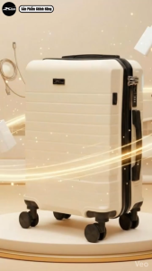 Vali Kéo Cao Cấp Xbags White Titan Pro XB6105 Size 20 Khóa TSA Chuẩn Quốc Tế Cổng Sạc USB Tiện Lợi Sang Trọng Hiện Đại!