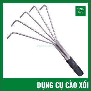 Dụng cụ Cào Xới Đất dụng cụ làm vườn thi công nền ốp lát gạch chất liệu inox 304 kích cỡ 35cm 45cm