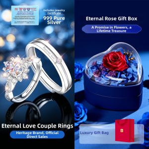East Beauty | Couple Rings for Wedding Ceremony 999 Silver