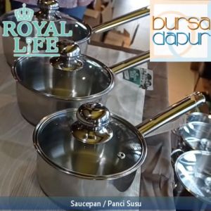Royal Life Stainless Saucepan 18 cm / Panci Stainless Susu / Panci Stainless Mie 18 cm