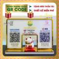 Bảng QR CODE mica in theo yêu cầu, in mã qr để bàn đựng mèo thần tài vẫy tay chất liệu mica bền đẹp. 