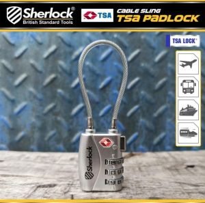 Gembok TSA Travel Sherlock Sling 3 Codes Zinc Alloy Body (ORI TSA)