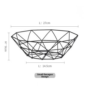 Simple Nordic Style Iron Fruit Basket Home Use