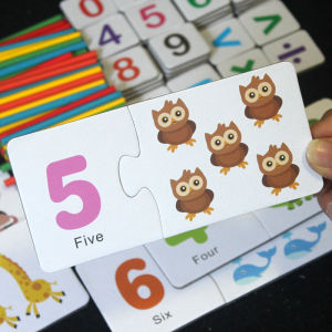 Montessori Preschool Educational Math Toys 2-6 Years Digital Cards