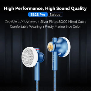 Nicehck Tai nghe nhét tai chuyên nghiệp eb2s Tai nghe nhét tai mạ bạc & Cáp hỗn hợp ổ cắm tai nghe Màn hình DJ 3.5mm/4.4mm tùy chọn thoải mái khi đeo tai nghe thanh nhạc âm nhạc sinh động 15.4mm LCP Tai nghe có dây thể thao điện tử chống ồn cho điện thoại