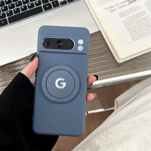 360 Rotating Holder Magnetic Phone Case for Original Google Pixel 10 9 Pro XL 8 7 6 9A Matte Silicone Shockproof Protect Cover