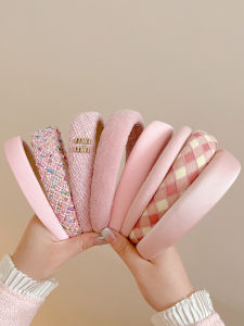 Phụ Kiện Tóc Nữ Màu Hồng Cao Cấp 2025 Mũi Cao Mới Mũi Rửa Mặt Mũi Rộng Mũi Tóc Phụ Kiện Tóc Thời Trang Pink Empress