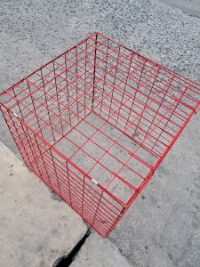 CHICKEN CAGE 2x2x2 COATED RED SQUARE PEN CHICKEN CAGE