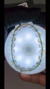 (SG Seller Ready Stocks) Top Grade Green Rutilated Quartz Bracelet 9mm+ (With Certification) 顶级天然绿发晶手链 9+毫米 (配证书)
