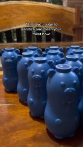 Toilet Flush Cleaner Blue Grizzly Bear Toilet Bowl Flush Aromatic Cleaner Deodorant Automatic Cleaning Liquid