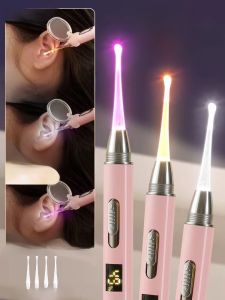 Safe Soft Head Earwax Removal Tool with Light for Babies Children Ear Cleaning Spoon Gadget Earwax Removal Stick IMLUCKY