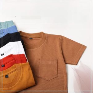 kaos anak laki-laki perempuan saku depan