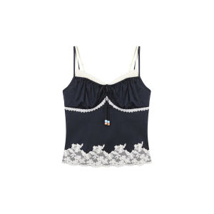 Alexia Sandra | Lace Trim Fake Two Pieces Tank Tops For Spring/Summer