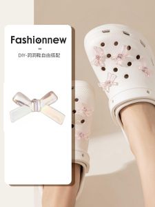 หัวเข็มขัด Crocs Butterfly สำหรับรองเท้าแตะแบบถอดได้ ตกแต่งด้วยดอกไม้ หัวเข็มขัดแบบรูปผีเสื้อ หัวเข็มขัดแบบถอดได้สำหรับรองเท้า Crocs