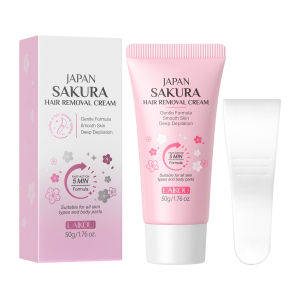 Cherry Blossom Hair Removal Cream - Gentle Formula for Smooth Skin Slows Regrowth No Stubble with Niacinamide & Shea Butter