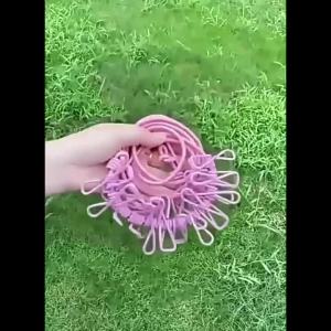 Portable Elastic Clothesline with 12 Clips Adjustable 1.8-3.5M High Elasticity Windproof Laundry Line for Travel Camping Clothes