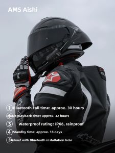 AIS | Bluetooth Full Face Motorcycle Helmet Certified 3C