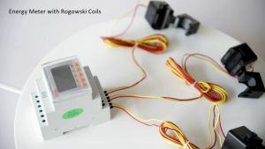 Acrel din rail LCD solar inverter 3 Phase energy meter ACR10R-D24TE4 200A input for real-time power consumption monitoring with 3 open type current transformers