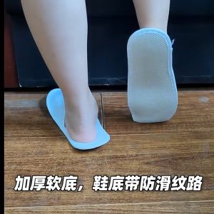 1Pairs White Towelling Open Closed Toe Hotel Slippers Spa Shoes Disposable 酒店宾馆一次性白色拖鞋居家待客美容院会所室内民宿足疗店鞋