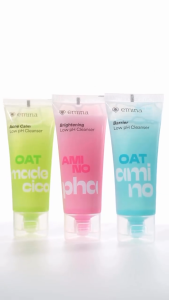 EMINA Oat Amino Ceramide Barrier Low pH Gel Cleanser 70ml - Facial Wash Cerah Glowing | Barrier | Acne |Brightening